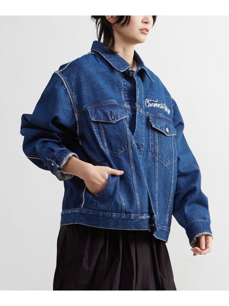 CONVERSE TOKYO DENIM SWITCHING JACKET コンバーストウキョウ ジャケット・アウター デニムジャケット ブルー ブラック【送料無料】｜ Fashion Men