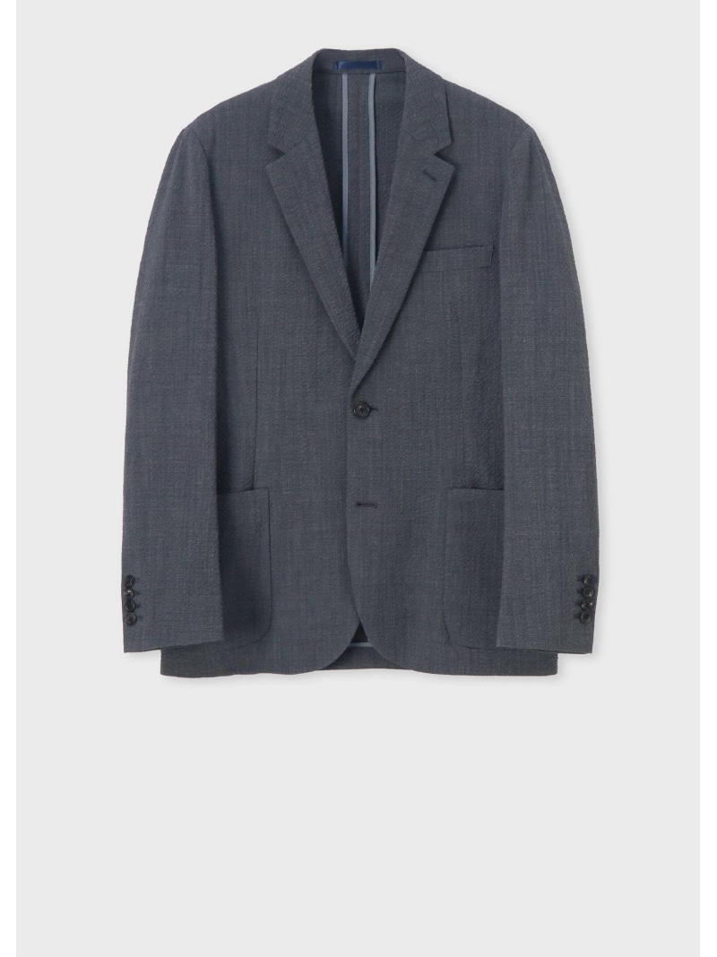 Paul Smith 羊毛蹴球 伸ばすこと シングル2B 上衣 極点・スミス ジャケット・アウター テーラードジャケット・ブレザー 青色【貨物輸送無料】