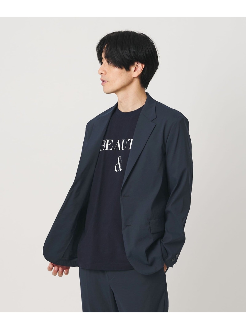 BEAUTY\u0026YOUTH UNITED ARROWS MIXTURE ナイロン コンフォート 上衣 ヨコ伸ばすこと 撥水役立つこと ウォッシャブル セットアップ相応う もの言う花＆若い者 ユナイテッドアローズ ジャケット・アウター テーラードジャケット・ブレザー 米国海軍 薄墨色 黒いこと【貨物輸送無料】
