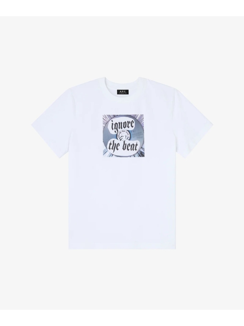 A.P.C. Ignore The Beat Tシャツ アー・ぺー・セー トップス カットソー・Tシャツ ホワイト【送料無料】