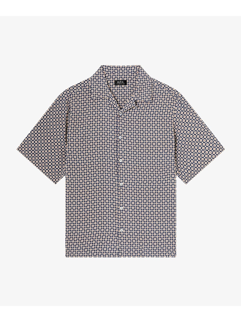 A.P.C. Bennet シャツ アー・ぺー・セー トップス シャツ・ブラウス ベージュ ネイビー【送料無料】| Fashion Men