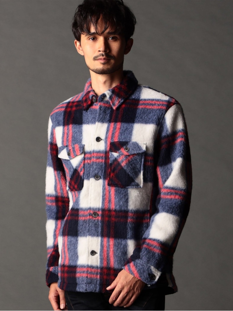 【SALE／30%OFF】NICOLE CLUB FOR MEN Wパッチポケット チェックシャツブルゾン ニコル トップス シャツ・ブラウス【RBA_E】【送料無料】