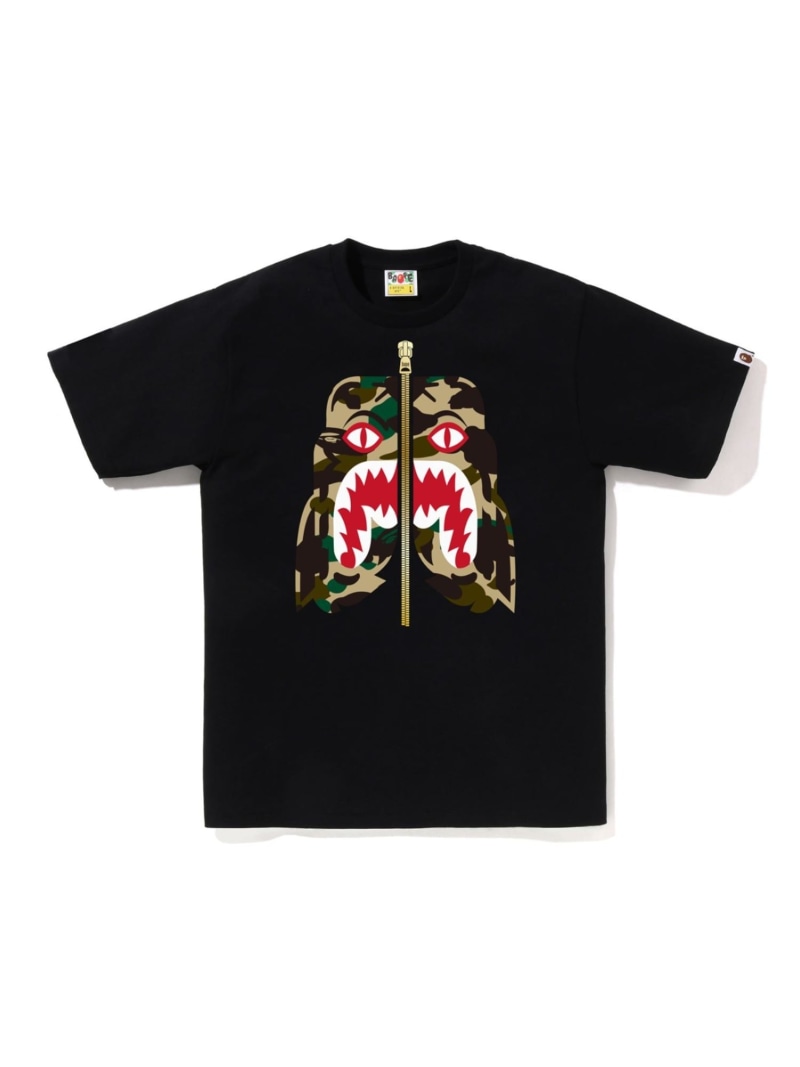 A BATHING APE 1ST CAMO TIGER TEE ア ベイシング エイプ トップス カットソー・Tシャツ ブラック ホワイト【送料無料】| Fashion Men