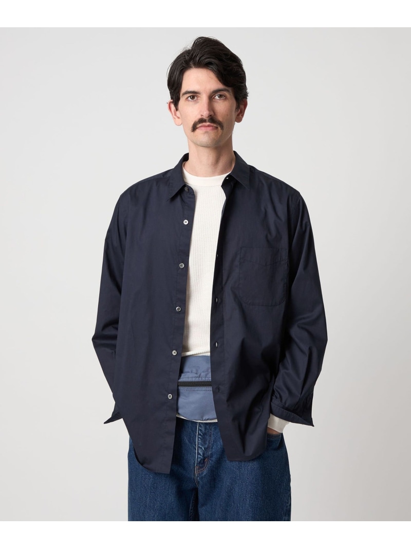 【SALE/30%OFF】Steven Alan <Steven Alan> 80 コンパクトヤーン ツイル レギュラーカラー シャツ NARROW ユナイテッドアローズ アウトレット トップス シャツ・ブラウス ホワイト ネイビー【RBA_E】【送料無料】| Fashion Men