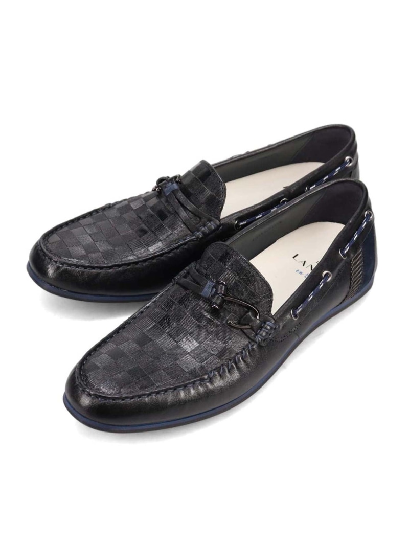 【SALE／27%OFF】LANVIN COLLECTION LANVIN en Bleu  フィッシングホックドライビングシューズ マドラス シューズ・靴 モカシン・デッキシューズ ブラック【RBA_E】【送料無料】