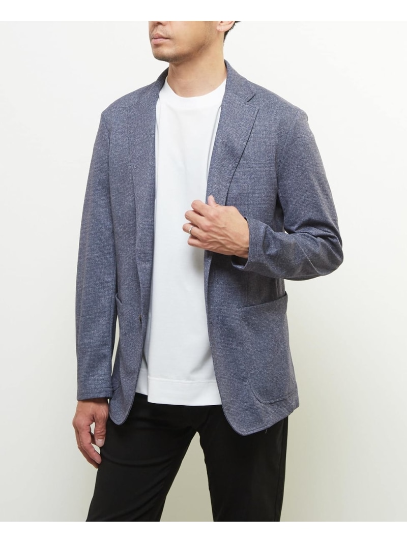 【SALE/30%OFF】MEN'S MELROSE プリントテックトリコットメッシュジャケット メンズメルローズ ジャケット・アウター テーラードジャケット・ブレザー ネイビー グレー【RBA_E】【送料無料】| Fashion Men