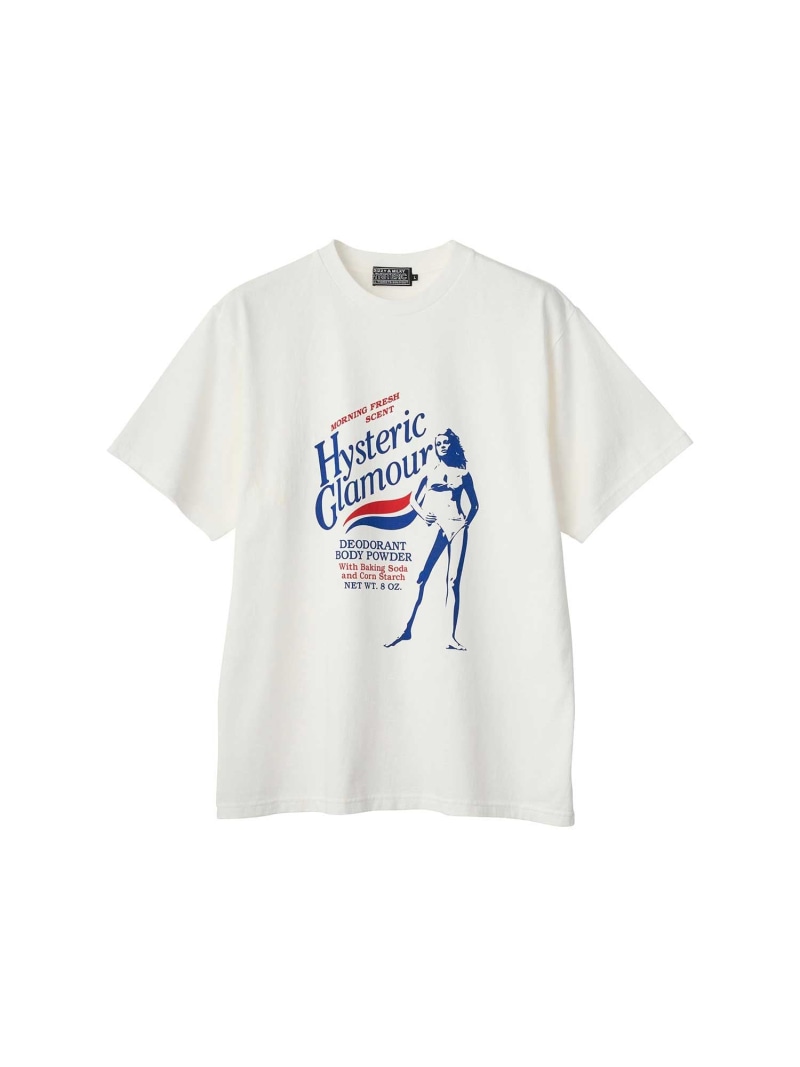HYSTERIC GLAMOUR HYSTERIC BODY POWDER Tシャツ ヒステリックグラマー トップス カットソー・Tシャツ カーキグリーン ブラック ホワイト【送料無料】