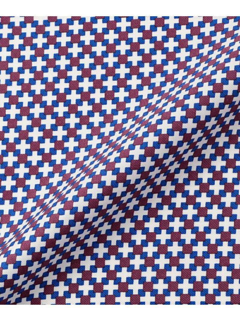 Paul Stuart 幾何学柄 ポール シルクプリントチーフ スチュアート