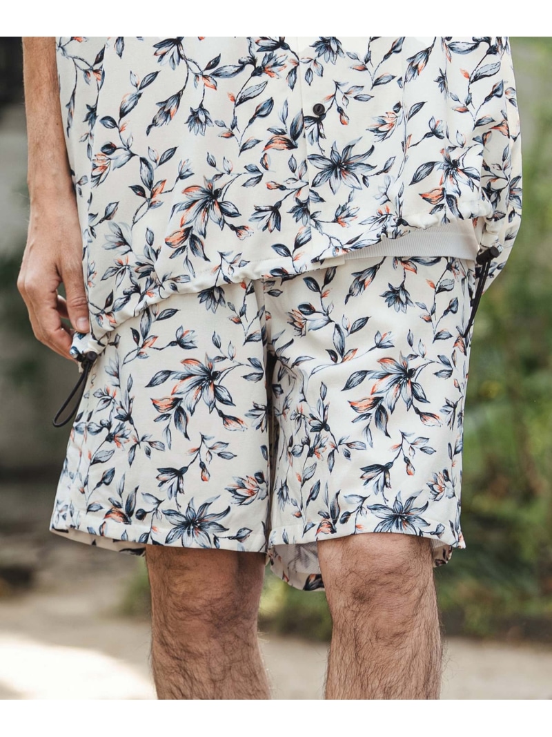 CAMBIO mp14469- Vivid Flower Short Pants 遊撃手ズボン下 カンビオ ズボン下 余分の物のズボン下 米国海軍 白いこと 黒いこと【貨物輸送無料】