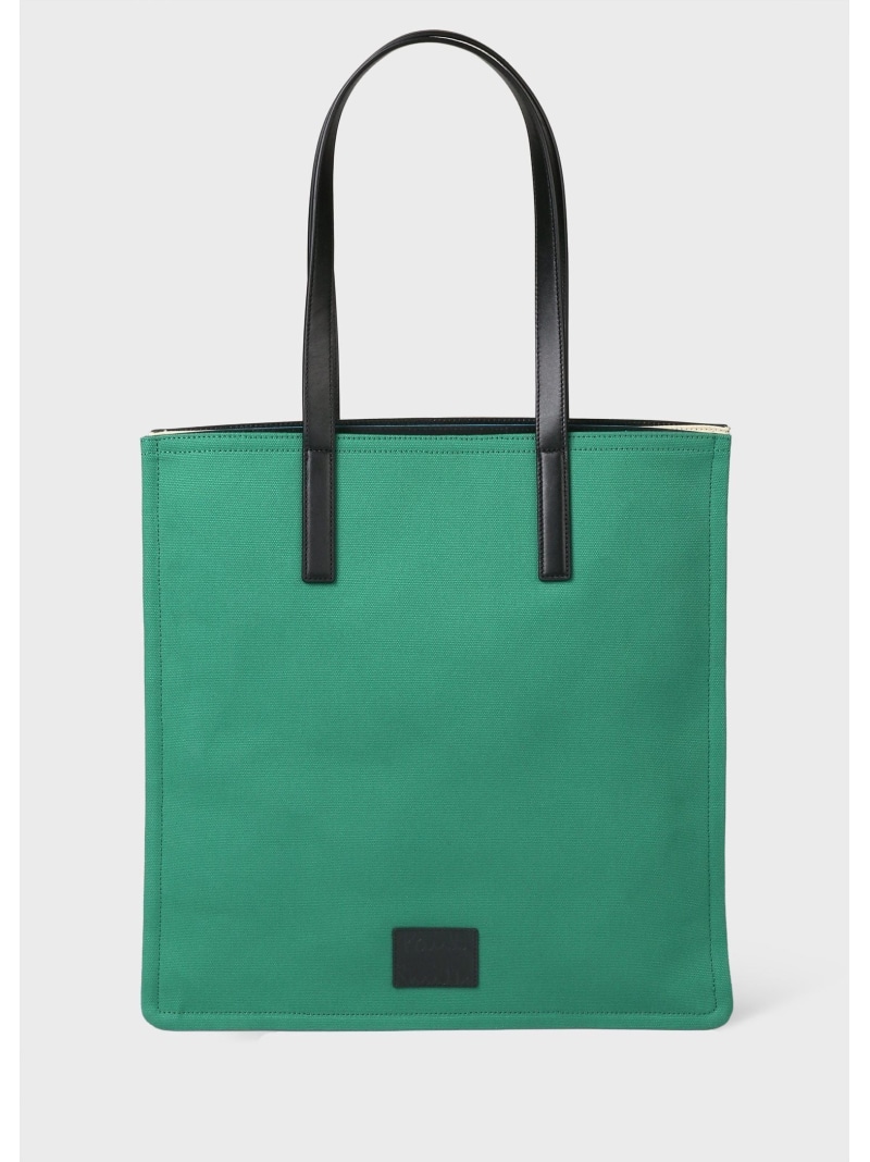 Paul Smith コンサティーナキャンバス トートバッグ 極点・スミス 御徒面子 余分の物の御徒面子 オレンジ色 緑であること【貨物輸送無料】