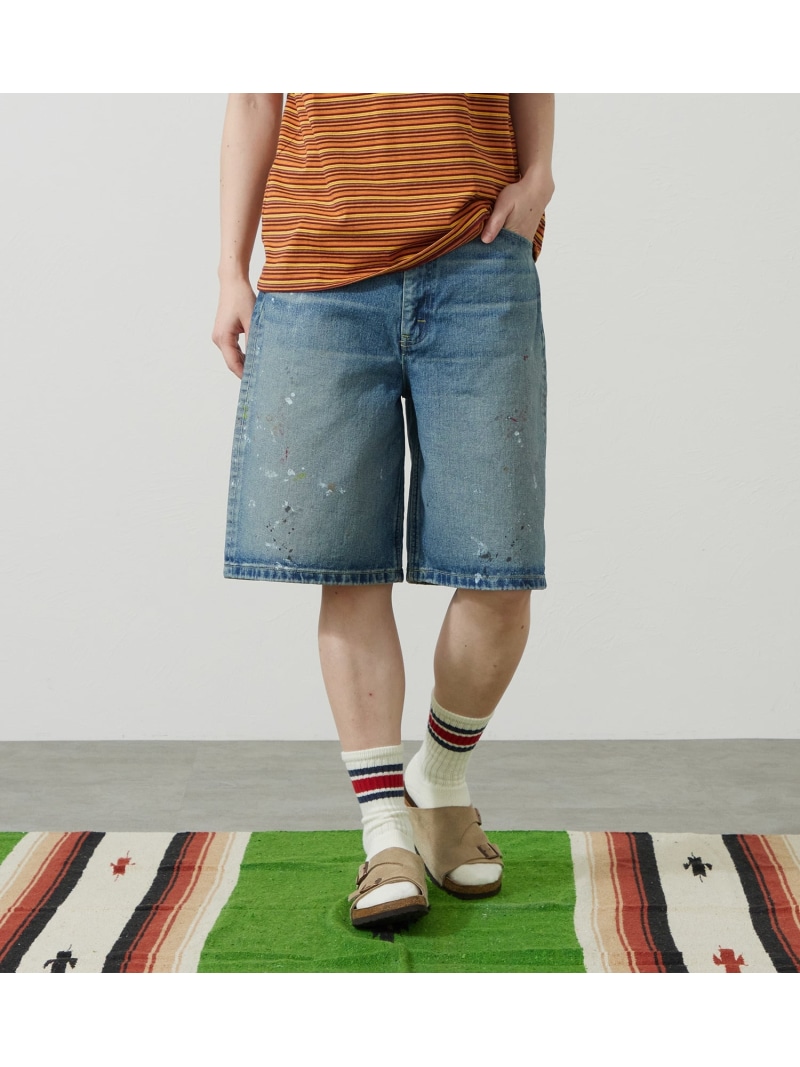 Lee Lee ワイドデニムショーツ【ユニセックス】 エドウインオンラインモール パンツ その他のパンツ ブルー【送料無料】