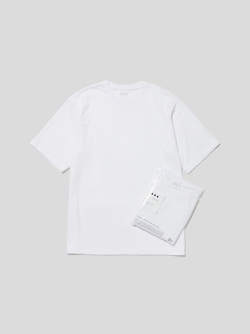 three dots 【unisex】2 pack t-shirts modern fit スリードッツ トップス カットソー・ティーシャツ 白いこと 米国海軍 黒いこと【貨物輸送無料】
