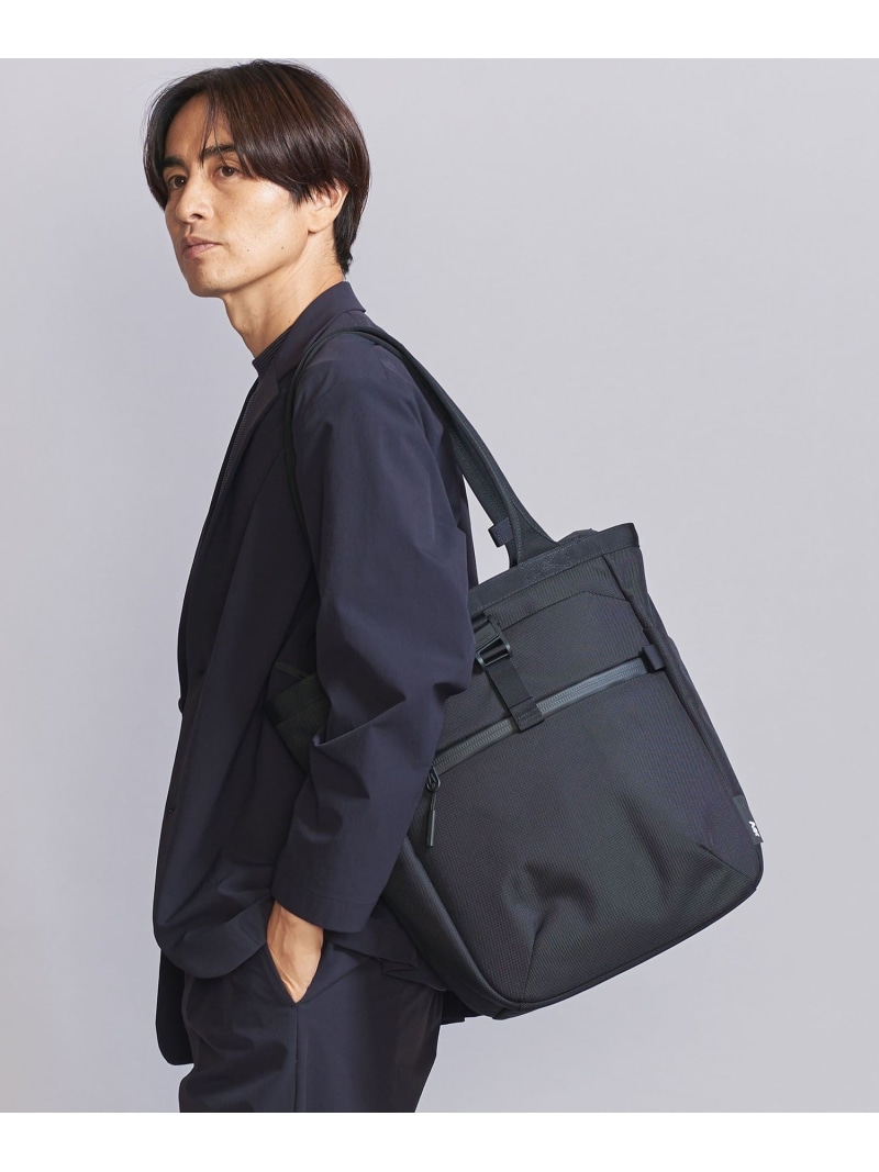 BEAUTY\u0026YOUTH UNITED ARROWS 【別注】 ＜Aer＞ COMMUTER TOTE/御徒面子 もの言う花＆青少年 ユナイテッドアローズ 御徒面子 トートバッグ 黒いこと【貨物輸送無料】