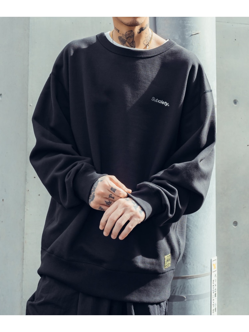 【SALE／35%OFF】Subciety Essentials Trademark sweatshirt サブサエティ トップス スウェット・トレーナー ブラック ネイビー グレー ホワイト【RBA_E】【送料無料】