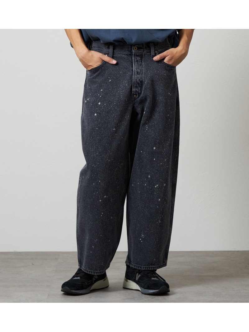 Lee Lee SUPERSIZED ビッグシルエットカウボーイデニムパンツ/ギャラクティックウォッシュ セットアップ対応 エドウインオンラインモール パンツ ジーンズ・デニムパンツ ブラック ブルー【送料無料】｜ Fashion Men