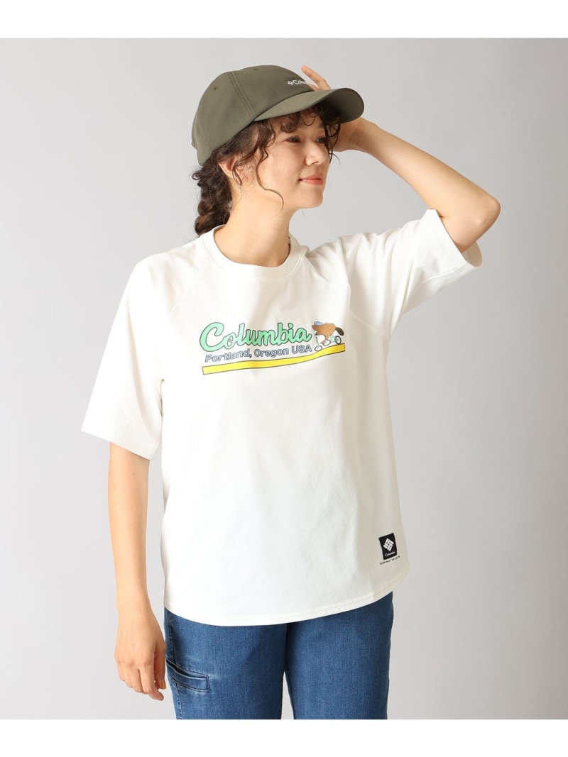 Columbia Columbia/ レイリバーラグラングラフィックショートスリーブTシャツ /コロンビア コロンビア トップス カットソー・Tシャツ ホワイト グリーン ブラック【送料無料】