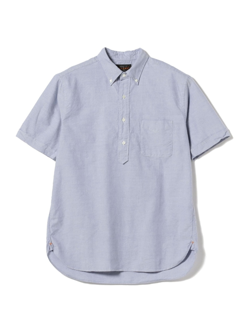 BEAMS PLUS 【父の日】BEAMS PLUS｜B.D. Pullover Short Sleeve Oxford｜メンズ トップス 心地よいプルオーバー｜半袖 名取り草落ちこむ ティーシャツ｜超長綿 スーピマ綿 雅びやかな光輝 ホンブルグ帽な肌目｜アメカジ 伸び伸びする感｜春夏物 ビームス メン トップス シャツ・ブ【貨物輸送無料】