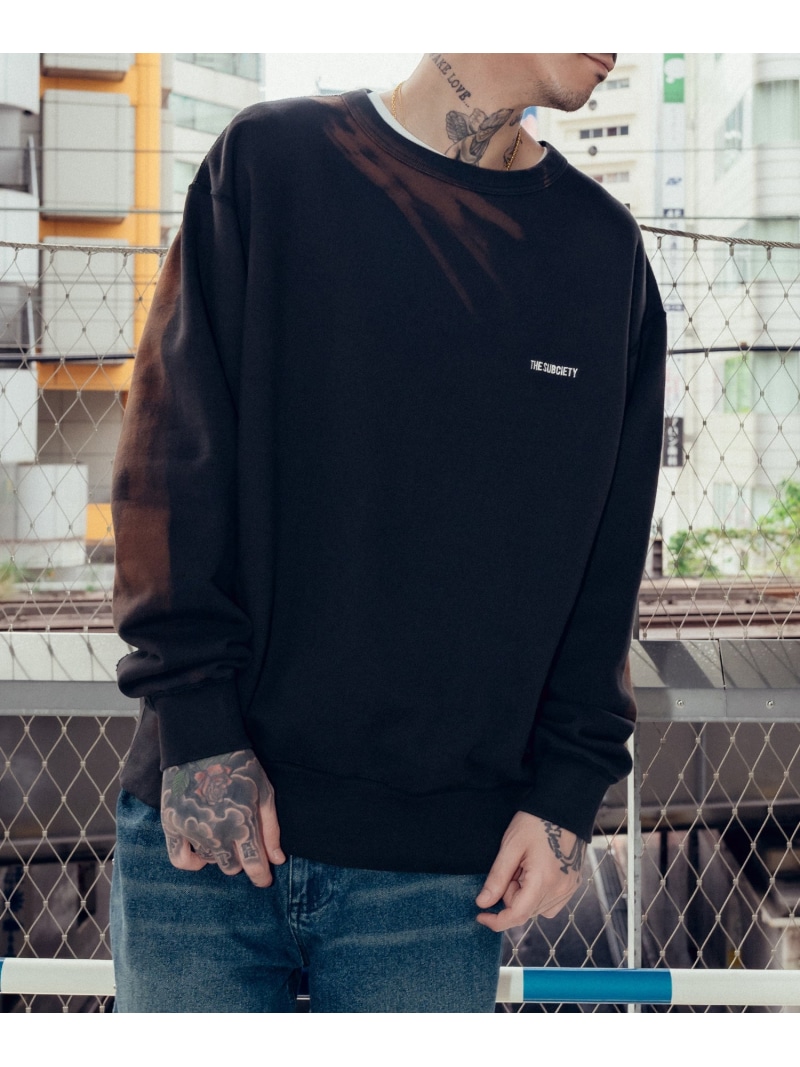 【SALE／40%OFF】Subciety Super faded sweatshirt サブサエティ トップス スウェット・トレーナー 米国海軍 黒いこと 赤いこと 緑であること【RBA_E】【貨物輸送無料】