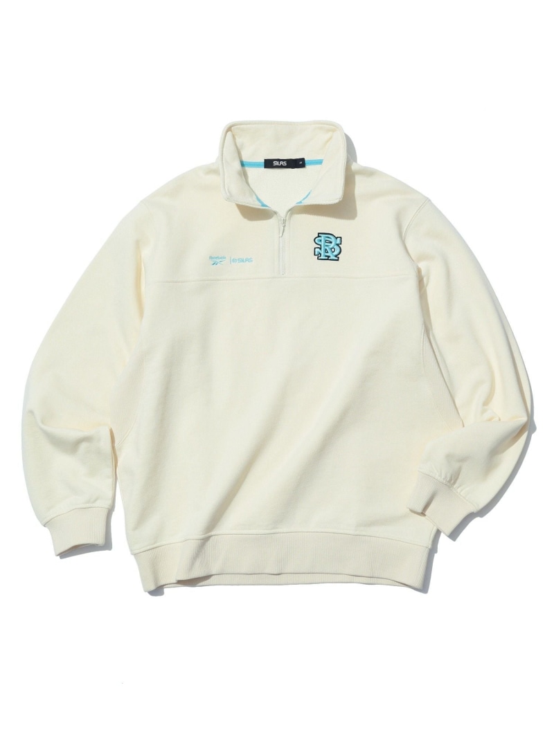【SALE／20%OFF】SILAS REEBOK x SILAS HALF ZIP SWEATSHIRT 犀ラス トップス スウェット・トレーナー 白いこと 米国海軍 黒いこと【RBA_E】【貨物輸送無料】