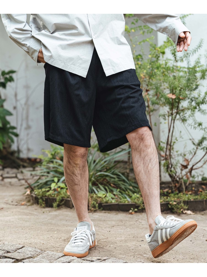 CAMBIO mp14472- Cable Jacquard Tricot Short Pants トリコットショートパンツ カンビオ ズボン下 余分の物のズボン下 黒いこと ベージュ 赤銅色【貨物輸送無料】