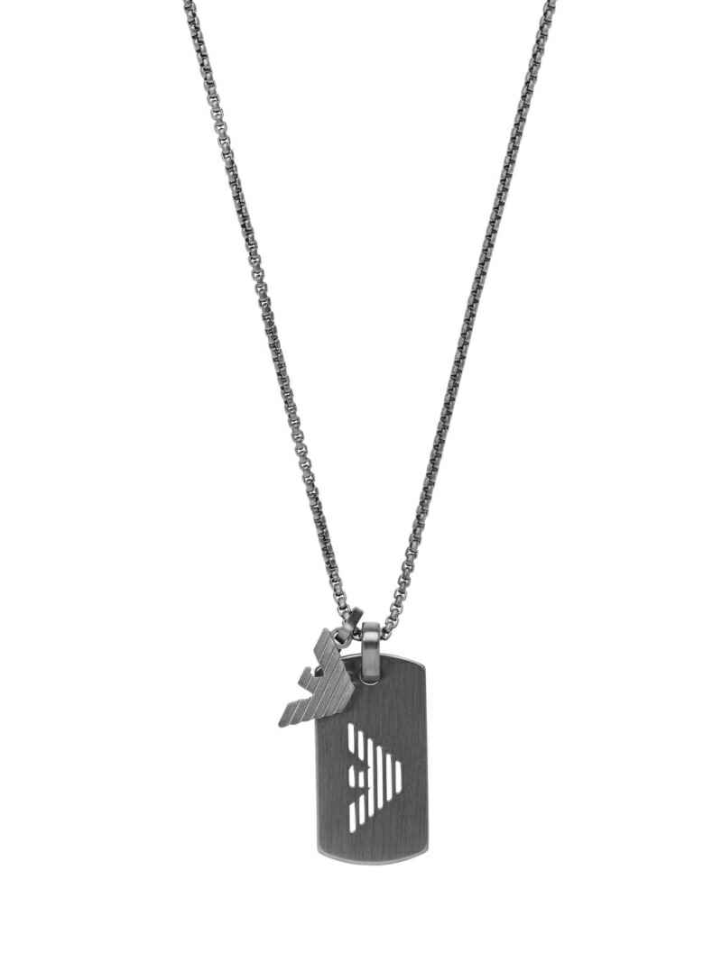 EMPORIO ARMANI M NECKLACE EGS2811060 ウォッチステーションインターナショナル アクセサリー 腕時計 ネックレス  グレー 宅配便送料無料