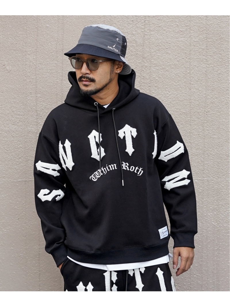WHIM ROTH WHIM ROTH/(M)W/R SANCTION PULL/PK アダムスジャグラー トップス パーカー・フーディー グレー ブラック【送料無料】