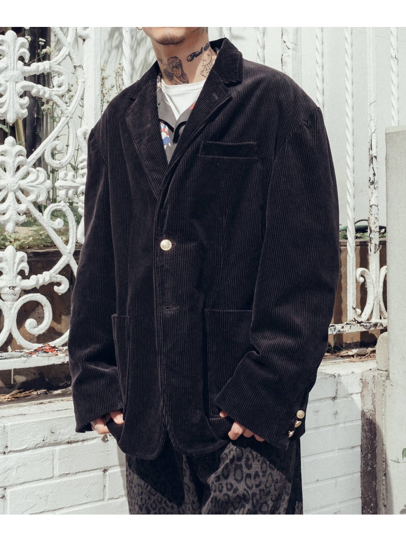 【SALE／40%OFF】Subciety Corduroy blazer サブサエティ ジャケット・アウター テーラードジャケット・ブレザー ブラウン ブラック【RBA_E】【送料無料】｜ Fashion Men