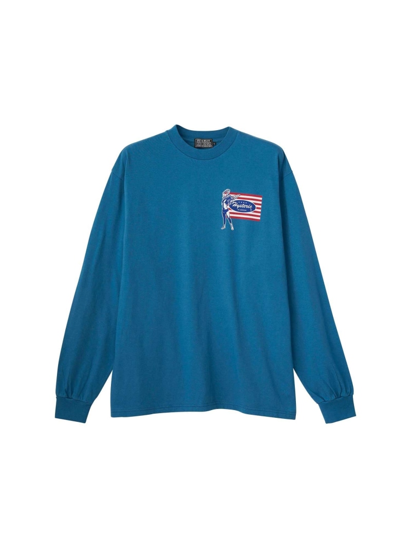HYSTERIC GLAMOUR NASTY UNION プルオーバー ヒステリックグラマー トップス カットソー・プルオーバー 白いこと 青み 黒いこと【貨物輸送無料】