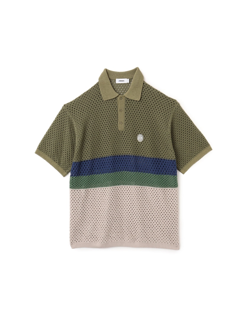 atmos atmos Crochet Polo Sweater GREEN アトモス トップス スポーツシャツ 緑であること【貨物輸送無料】