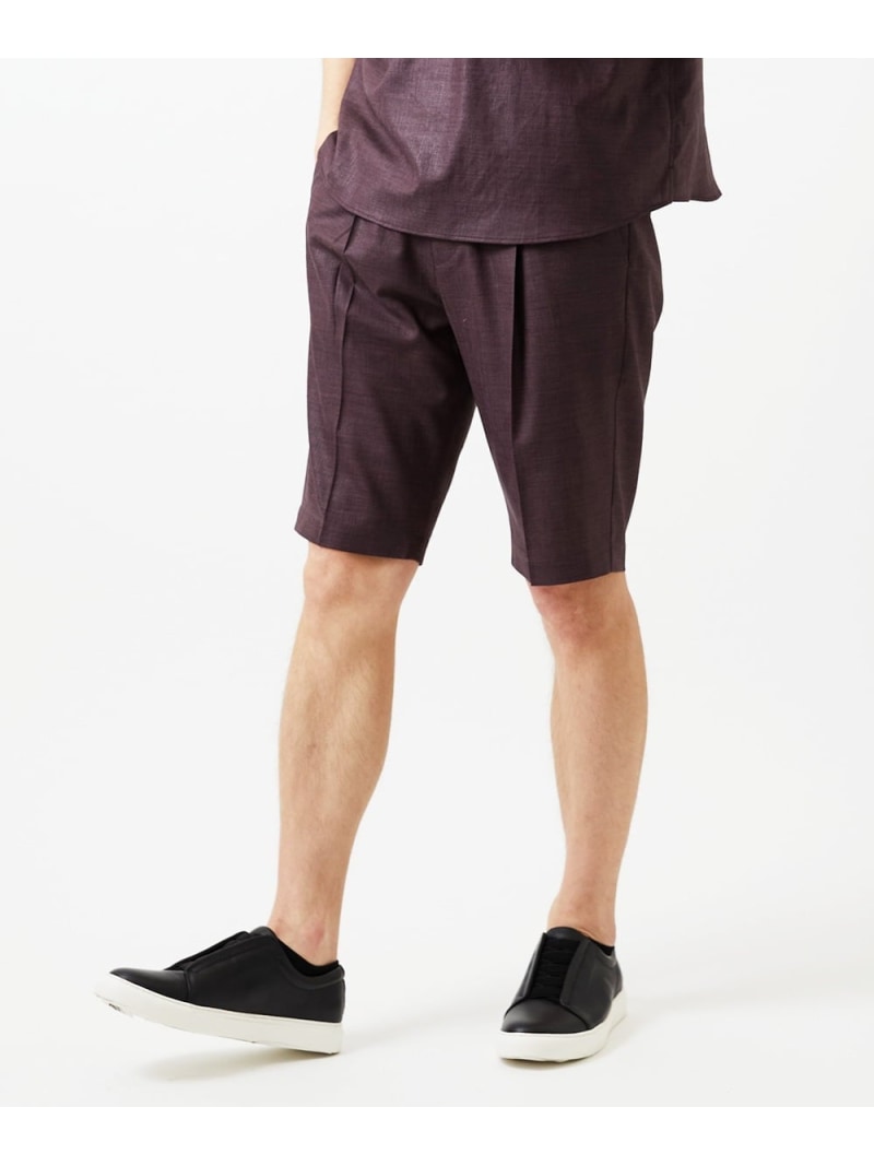 MICHEL KLEIN HOMME 【セットアップ】ワンタックイージーショートパンツ ミッシェルクランオム パンツ その他のパンツ パープル【送料無料】｜ Fashion Men
