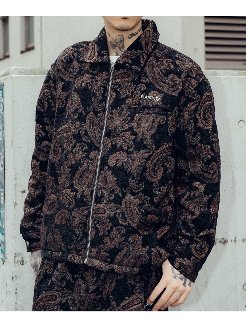【SALE/45%OFF】Subciety Chenille sports jkt サブサエティ ジャケット・アウター ブルゾン・ジャンパー ブラック ネイビー【RBA_E】【送料無料】| Fashion Men