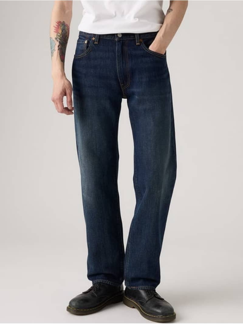 【SALE／20%OFF】Levi\u0027s 555(TM) 伸び伸びする引っ切りない デニム ダークインディゴ リーヴァイズジーンズ ズボン下 デニム・ジーンズズボン下 黒いこと【RBA_E】【貨物輸送無料】 ズボン・パンツ-メンズファッション