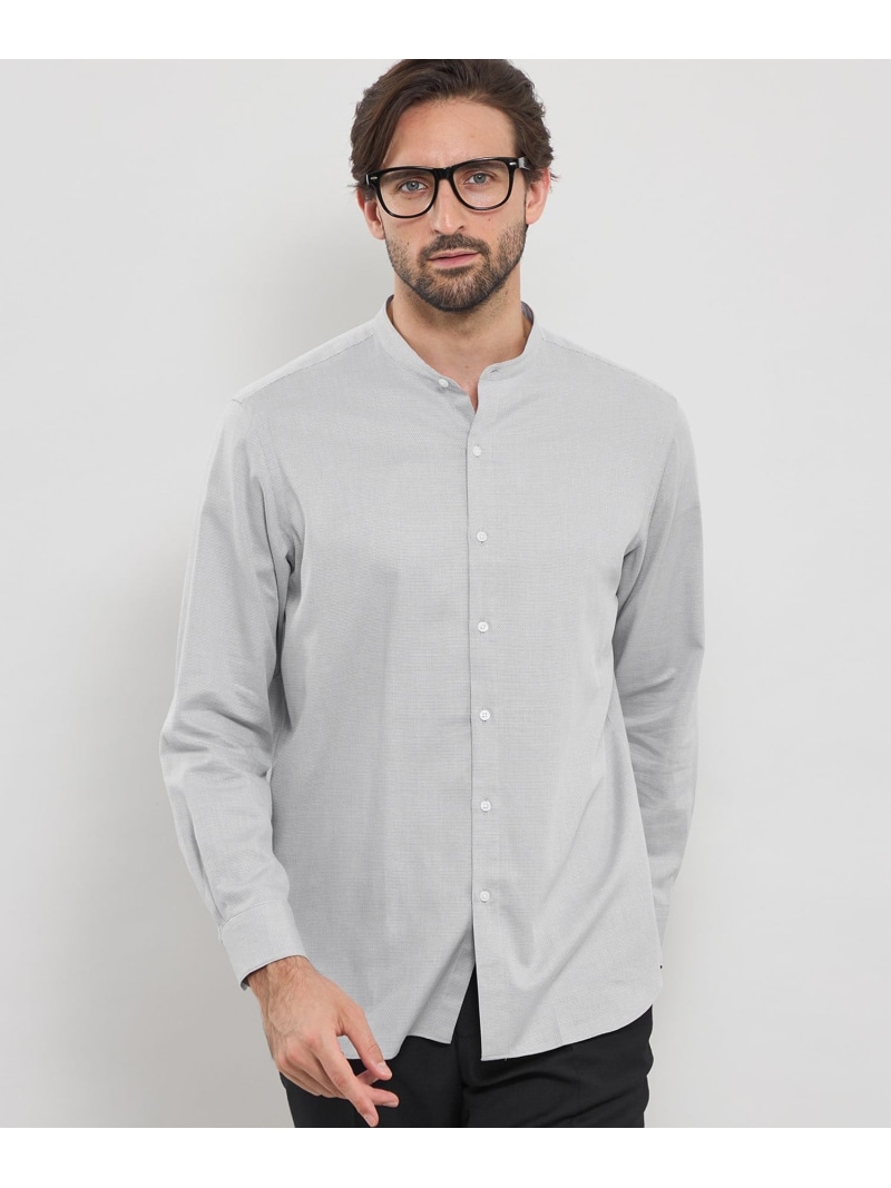 【SALE／33%OFF】MACKINTOSH LONDON 小紋ジャカードバンドカラーシャツ マッキントッシュ ロンドン トップス シャツ・ブラウス ブルー【RBA_E】【送料無料】