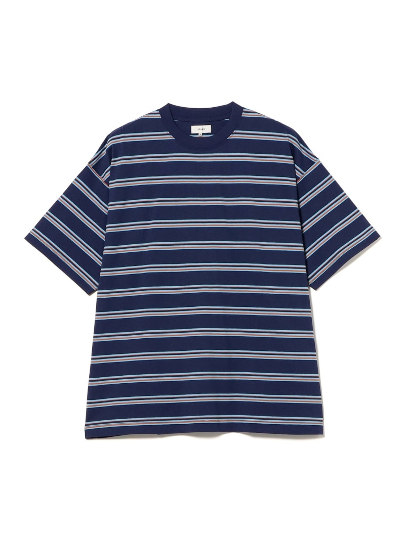 BEAMS ルーズ ボーダー Tシャツ ビームス メン トップス カットソー・Tシャツ ブルー ピンク グレー【送料無料】