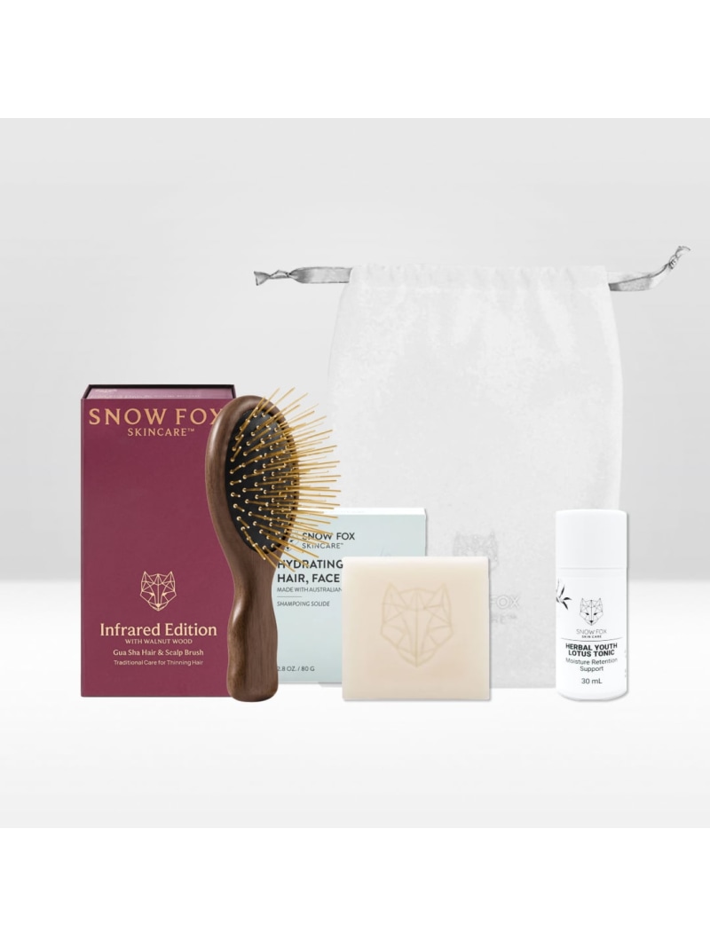 SNOW FOX SKINCARE 【母の日押さえる】遠赤外線毛はらい\u0026髪の毛世話をする書き割り 白いもの 稲荷 ひと肌世話をする 福袋・差し上げ物・余分の物 差し上げ物書き割り【貨物輸送無料】