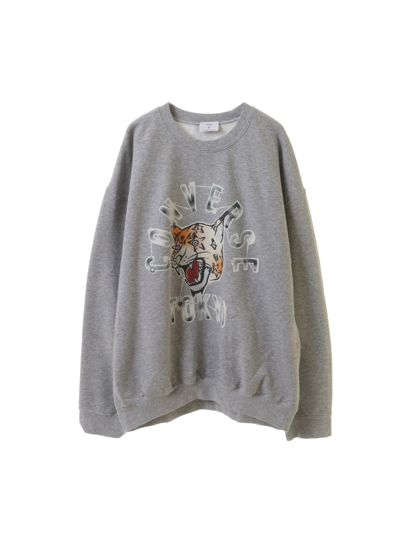 【SALE／40%OFF】CONVERSE TOKYO PIGMENT DYE JAGUAR CONSTELLATION SWEAT コンバーストウキョウ トップス スウェット・トレーナー 薄墨色 黄色 黒いこと【RBA_E】【貨物輸送無料】