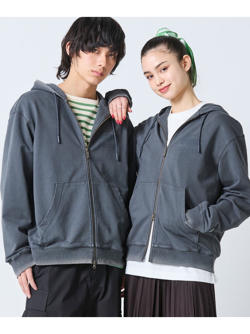 【SALE/40%OFF】LACOSTE ヴィンテージエフェクト ロゴジップフーディー ラコステ トップス パーカー・フーディー イエロー ピンク ブルー【RBA_E】【送料無料】| Fashion Men