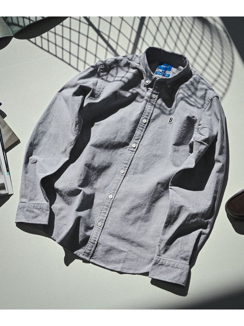 安心の定価販売 Beams Men Beams ストレッチ オックスフォード ワンポイント ボタンダウンシャツ ビームス メン シャツ ブラウス 長袖シャツ ブラック ホワイト ピンク ブルー 爆売り Josenopolis Mg Gov Br