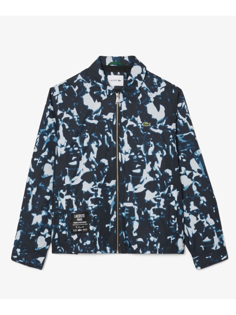 【SALE／50%OFF】LACOSTE 撥水 防風 メッシュライニング オールオーバーテクニカルジップジャケット ラコステ ジャケット・アウター ナイロンジャケット ブラック【RBA_E】【送料無料】
