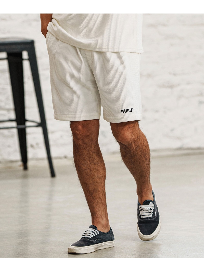 felkod mp13319- Cord Jersey Shorts ショートパンツ カンビオ パンツ その他のパンツ ホワイト ブラック【送料無料】