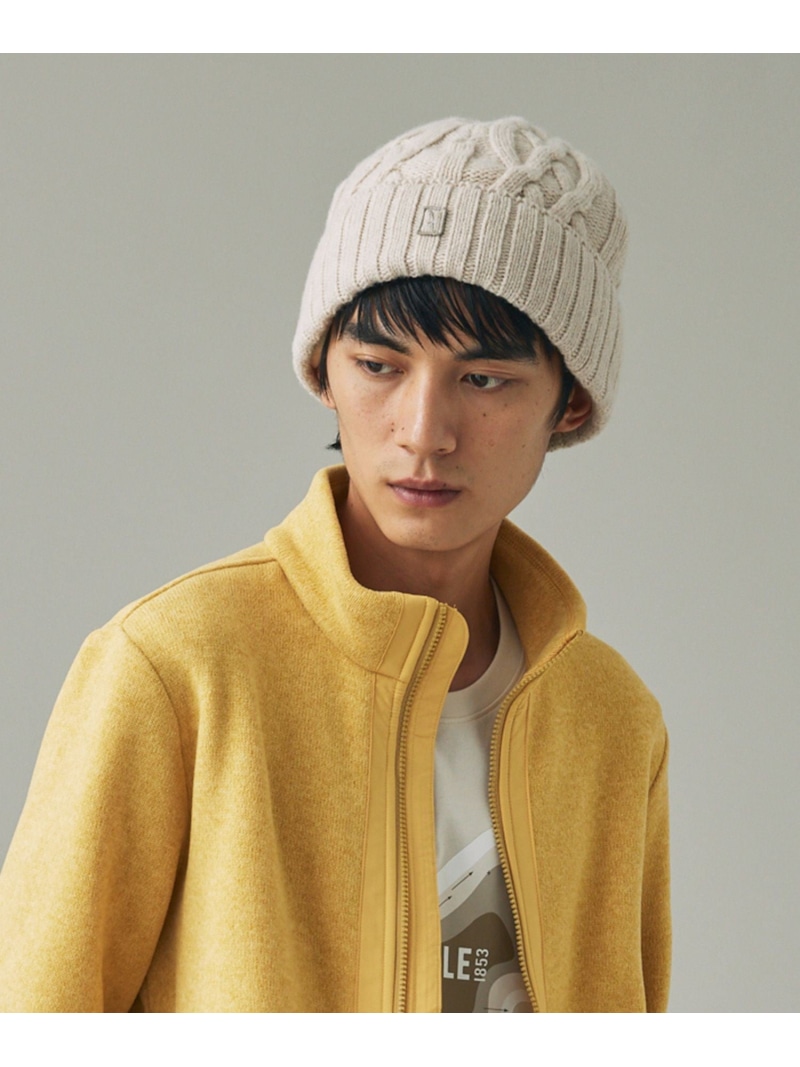 【SALE／30%OFF】AIGLE ケーブルニットビーニー エーグル 帽子 ニット帽・ビーニー ネイビー レッド ホワイト【RBA_E】【送料無料】｜ Fashion Men