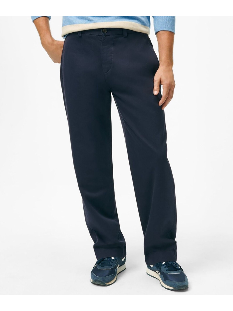BROOKS BROTHERS コットン プレーンフロント チノパンツ ブルックス ブラザーズ パンツ チノパンツ グリーン ベージュ ネイビー【送料無料】 17,963円