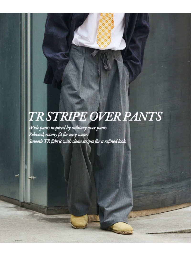 JOURNAL STANDARD 《予約》TR ストライプ オーバー パンツ ジャーナル スタンダード パンツ スラックス・ドレスパンツ ネイビー ブラック グレー【先行予約】*【送料無料】