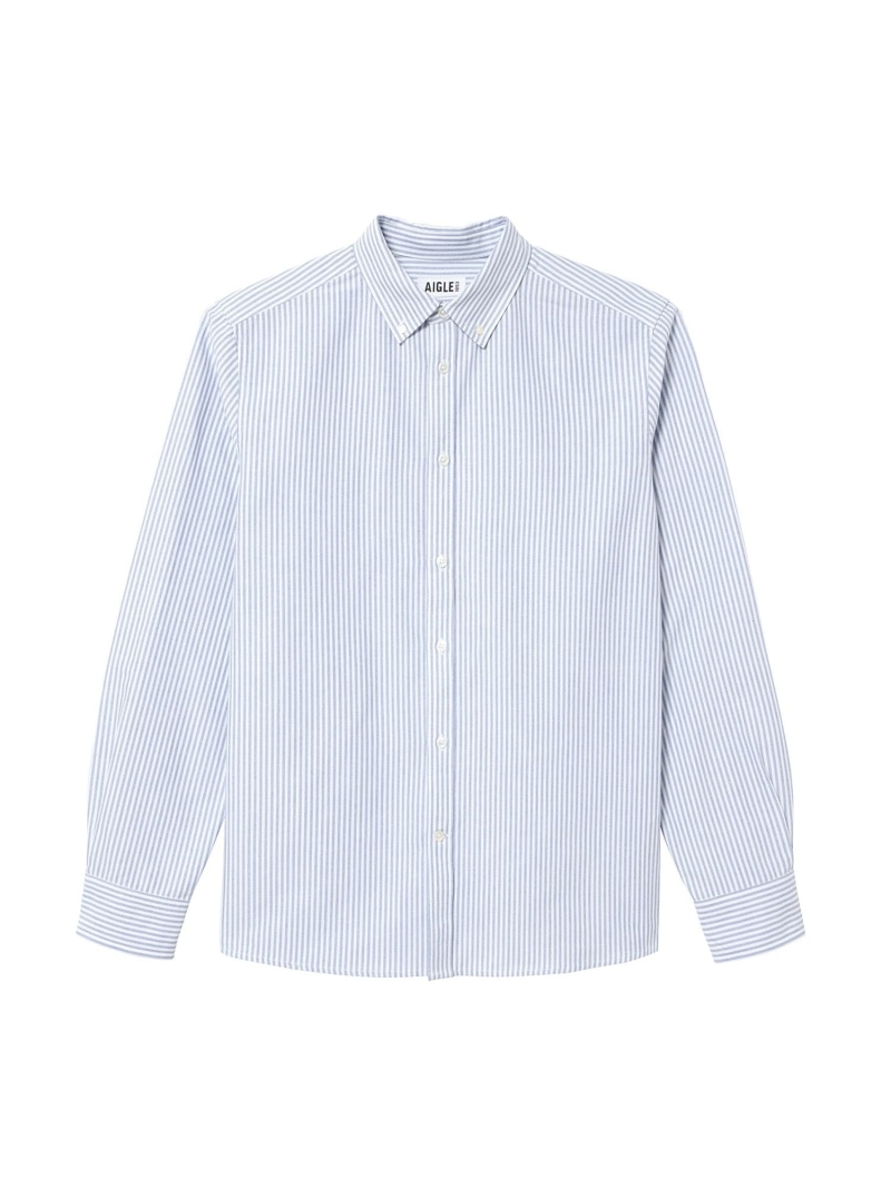 【SALE/30%OFF】AIGLE 速乾ストライプオックスフォードシャツ エーグル トップス シャツ・ブラウス グリーン【RBA_E】【送料無料】| Fashion Men