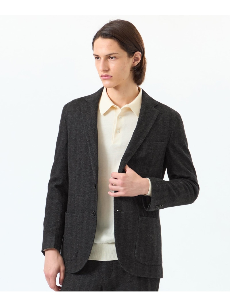 【SALE／25%OFF】MACKINTOSH PHILOSOPHY テーラードジャージー ジャケット EMMETEXヘリンボン マッキントッシュ フィロソフィー ジャケット・アウター テーラードジャケット・ブレザー ネイビー グレー【RBA_E】【送料無料】