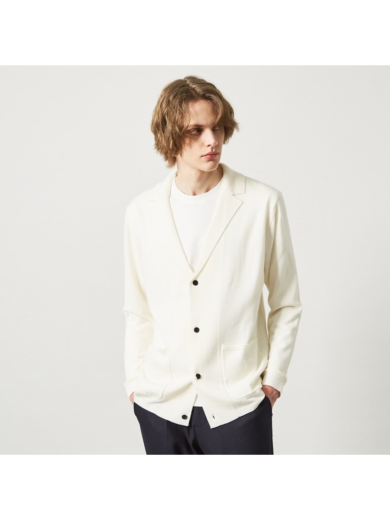 【SALE／40%OFF】ABAHOUSE LASTWORD 【カシミアタッチ】Pure Merino ジャケットカーディガン / ニットカー アバハウス トップス カーディガン ブラック ホワイト【RBA_E】【送料無料】