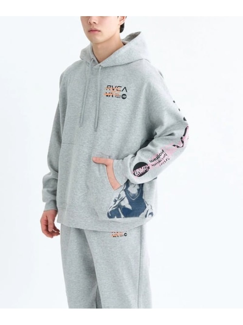 【SALE/20%OFF】SELECT BRANDS RVCA/ルーカ OVER PRINT HD パーカー(MENS) ジャックローズ トップス スウェット・トレーナー グレー ブラック【RBA_E】【送料無料】