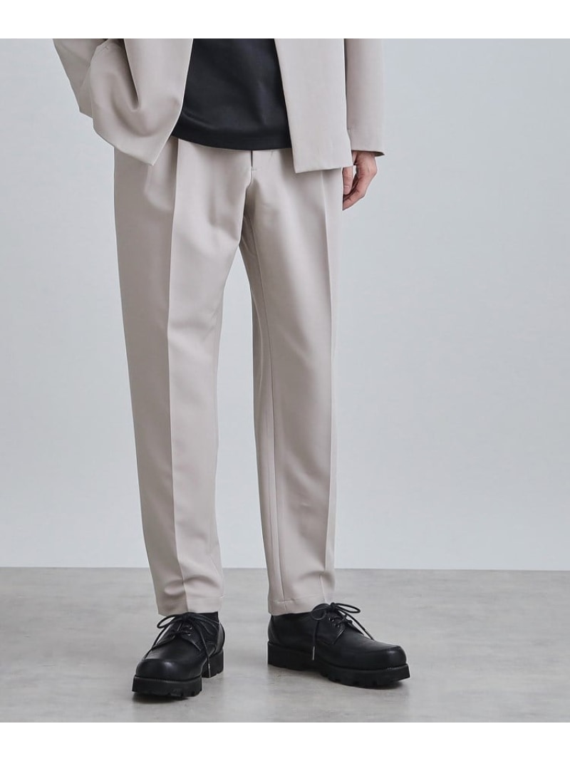 tk.TAKEO KIKUCHI 【セットアップ対応】360度ストレッチ ワイドテーパードパンツ ティーケータケオキクチ パンツ その他のパンツ ブルー ブラック【送料無料】
