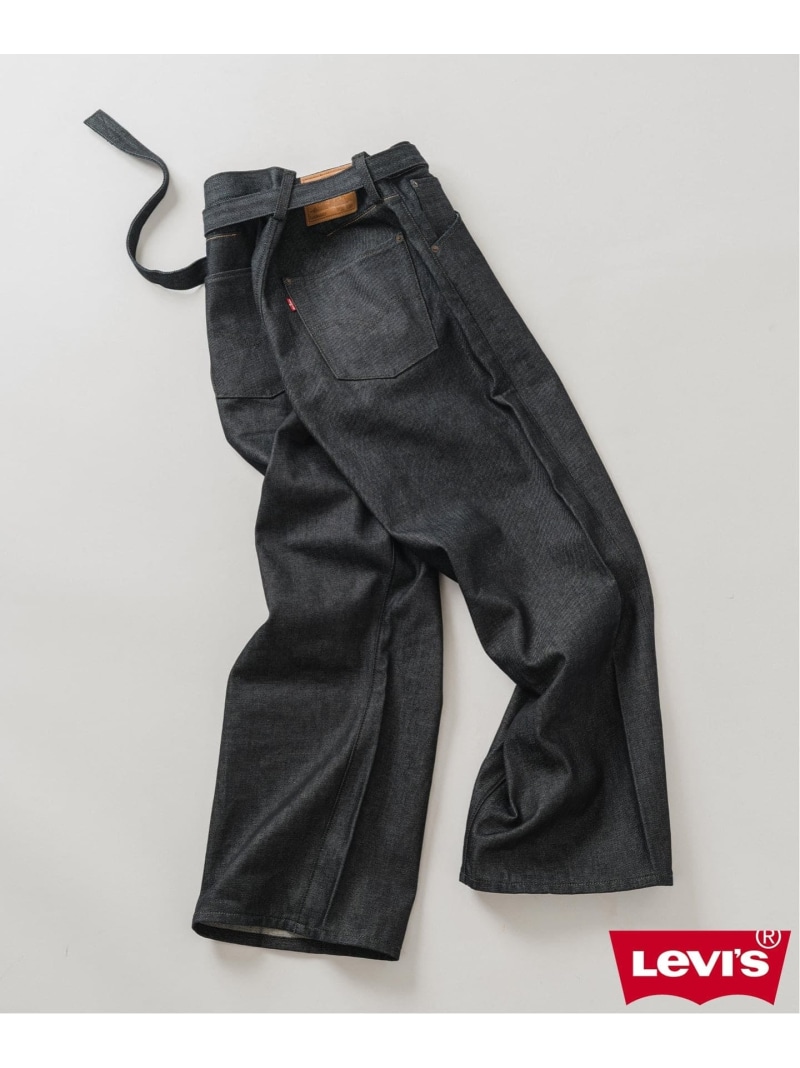 EDIFICE LEVI'S(R)/リーバイス(R) 別注 TWISTED BELTED デニムパンツ (L28) エディフィス パンツ ジーンズ・デニムパンツ ネイビー【送料無料】
