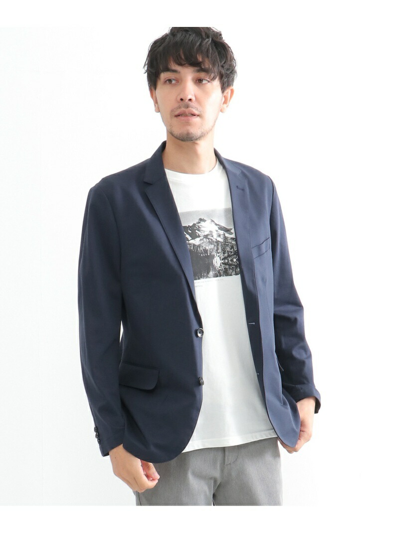 IKKA LOUNGE モックロディーテーラードジャケット イッカ ジャケット・アウター テーラードジャケット・ブレザー グレー ネイビー【送料無料】